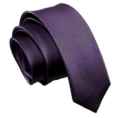 Узкий галстук темно-фиолетовый