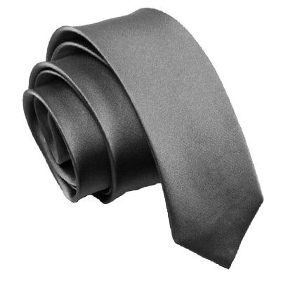 Узкий галстук металлик