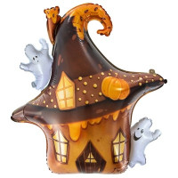 Шар фигура Дом с привидениями коричневый 
