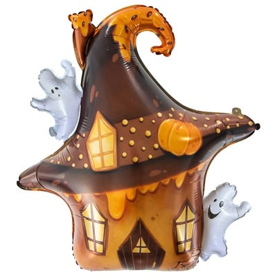 Шар фигура Дом с привидениями коричневый 