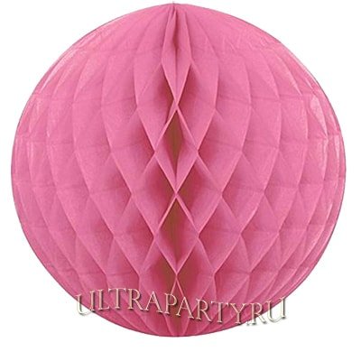 Бумажный шар розовый