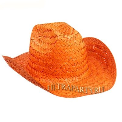 Шляпа Ковбой оранжевая