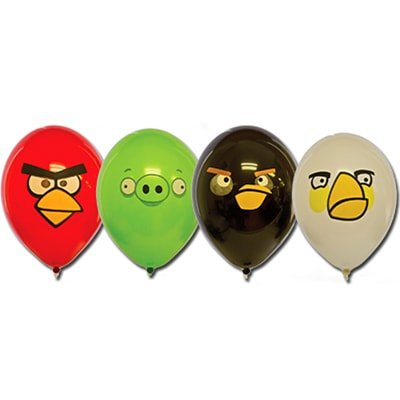 Шары с многоцветным рисунком Angry Birds