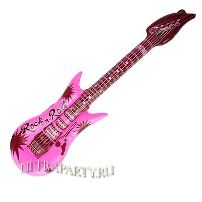 Надувная гитара розовая