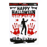 Интерьерные наклейки «Happy Halloween» зомби