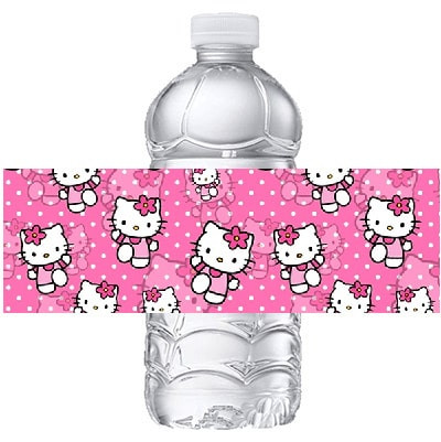 Набор наклеек на бутылки Hello Kitty