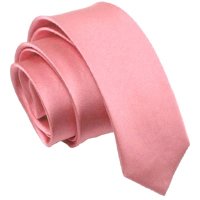 Узкий галстук розовый