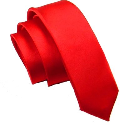 Узкий галстук красный