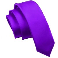 Узкий галстук фиолетовый