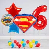 Сет из шаров Супермен с цифрой