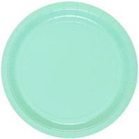 Тарелки пастель зеленые