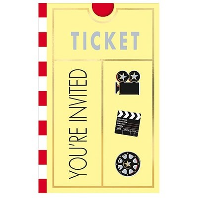 Набор приглашений Билет в кино