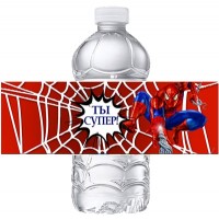 Набор наклеек на бутылки Человек-паук