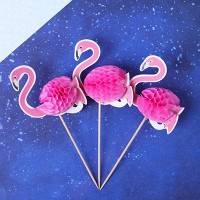 Шпажки розовый фламинго