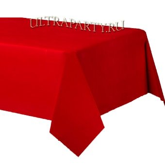 Красная скатерть на стол