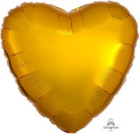 Шар фигура Сердце золотой