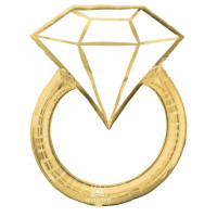 Шар фигура Кольцо с бриллиантом