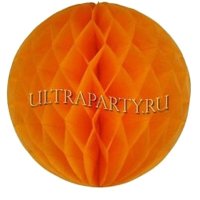 Бумажный шар оранжевый, 30 см