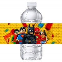 Набор наклеек на бутылки Лего Бэтмен