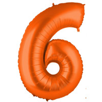 Шар Цифра 6 оранжевая