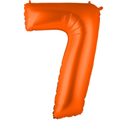 Шар Цифра 7 оранжевая