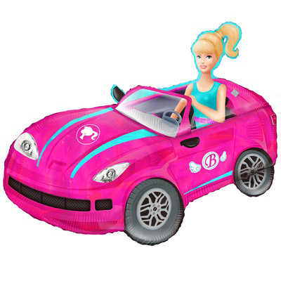 Шар фигура Барби в машине