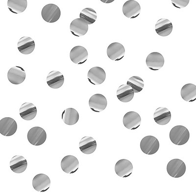 Шарик прозрачный с конфетти круги серебро