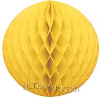 Бумажный шар желтый, 30 см