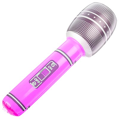 Надувной микрофон розовый
