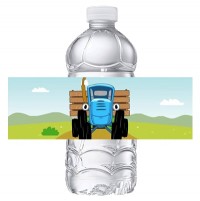 Набор наклеек на бутылки Синий Трактор