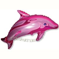 Шар-фигура Дельфин малиновый