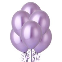 Фиолетовый букет из шаров хром, 25 шт