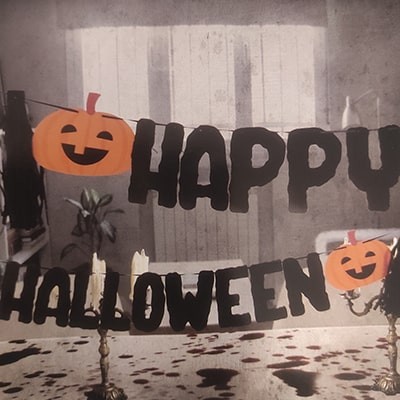Гирлянда-буквы Happy Halloween с тассел
