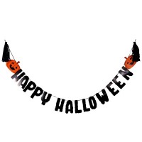 Гирлянда-буквы Happy Halloween с тассел