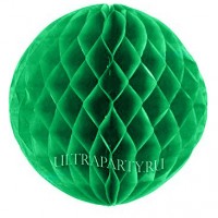 Бумажный шар зеленый, 30 см