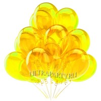 Желтый букет из шаров кристалл, 25 шт