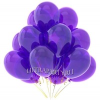 Фиолетовый букет из шаров кристалл, 25 шт