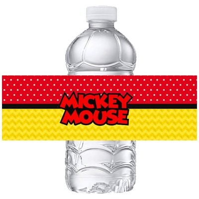 Набор наклеек на бутылки Микки Маус