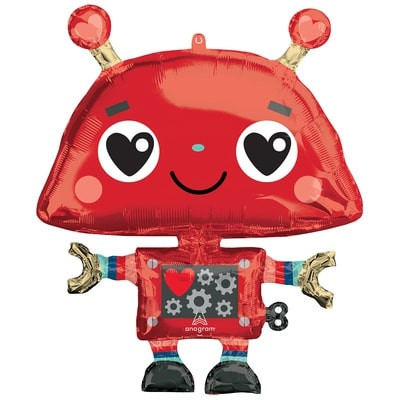 Шар фигура Робот красный