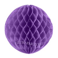 Бумажный шар фиолетовый, 25 см
