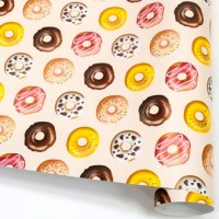 Бумага упаковочная Пончики