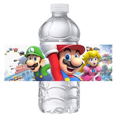Набор наклеек на бутылки Супер Марио