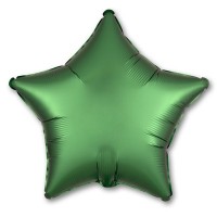 Шар Звезда сатин зеленая