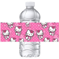 Набор наклеек на бутылки Hello Kitty