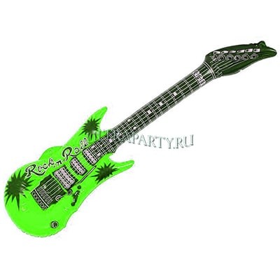 Надувная гитара зеленая, 50 см