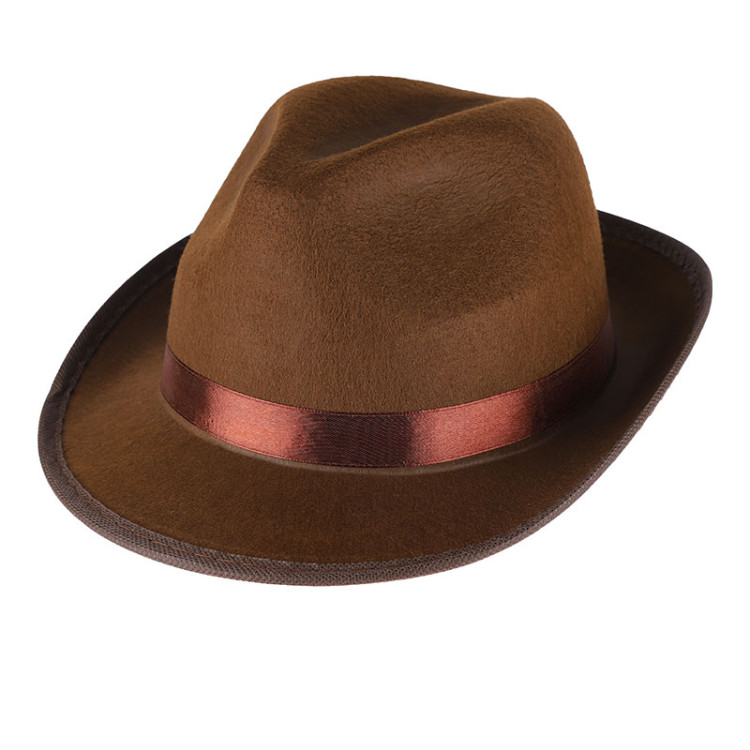 Шляпа Гангстера коричневая