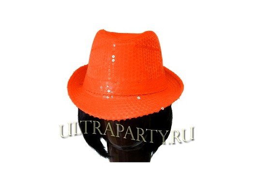 Шляпа Диско оранжевая