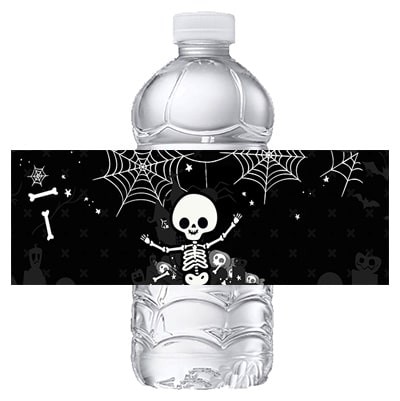 Набор наклеек на бутылки Скелет