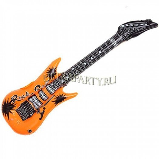 Надувная гитара оранжевая