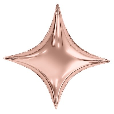 Шар звезда 4х-конечная розовое золото